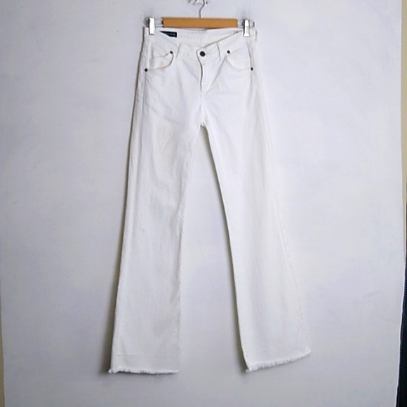 Citizens of Humanity Hutton Stretch High Rise Wide Leg jeans sz  25 raw hem - Picture 1 of 16